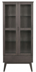 Vitrinekast \'Filippa\' - Donkerbruin