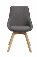 Stoel \'Alison\' - Grijs/eik