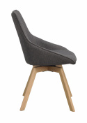 Stoel \'Alison\' - Grijs/eik