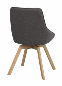 Stoel \'Alison\' - Grijs/eik