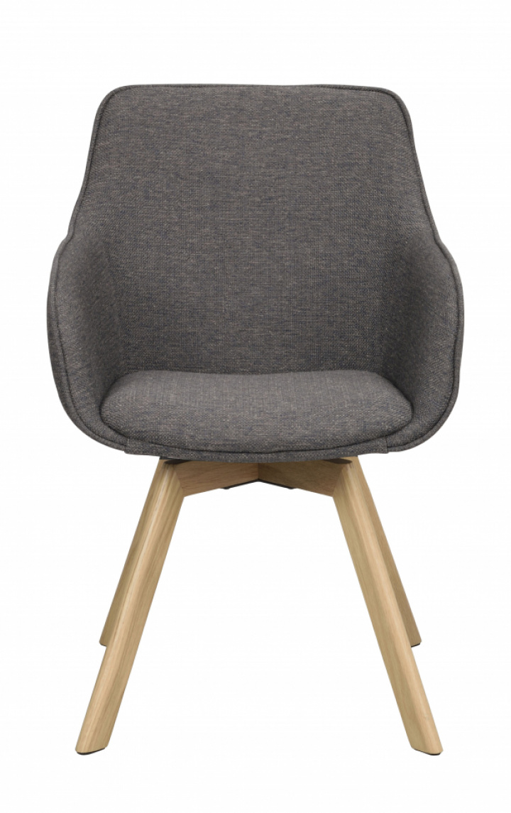 Armstoel \'Alison\' - Grijs/eik in de groep Meubels / Zitmeubels / Stoelen bij Reforma (118080)