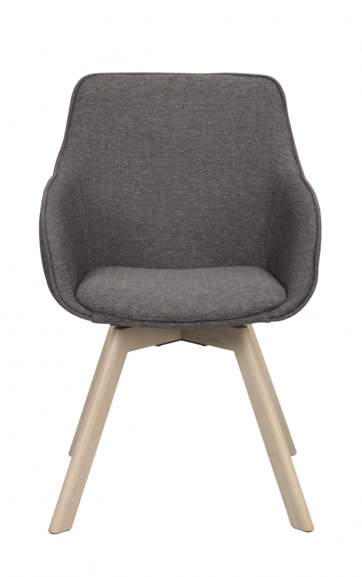 Armstoel \'Alison\' - Grijs/witgepigmenteerd in de groep Meubels / Zitmeubels / Stoelen bij Reforma (118081)