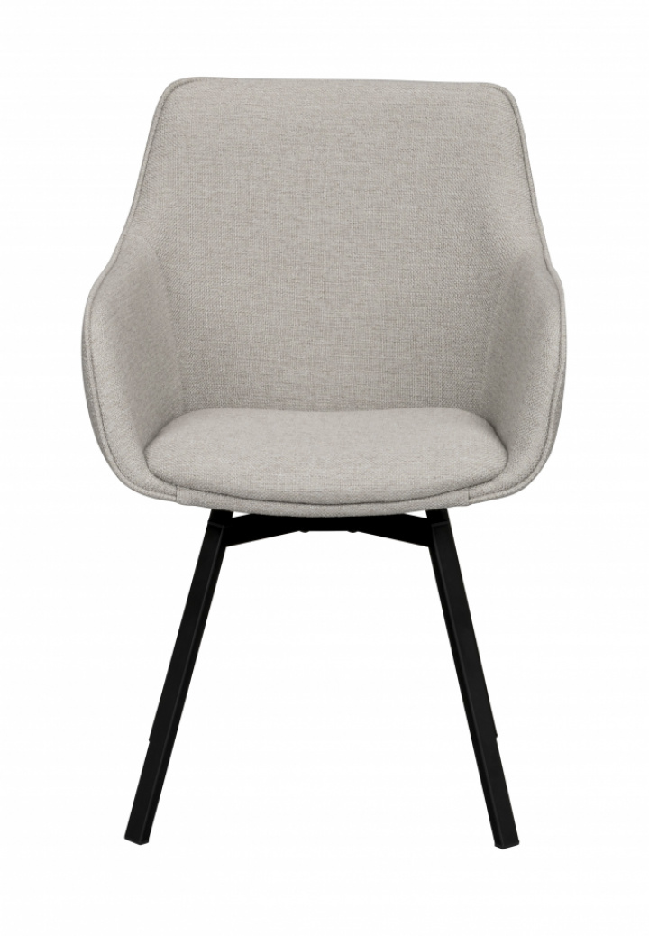 Armstoel \'Alison\' - Beige/zwart in de groep Meubels / Zitmeubels / Stoelen bij Reforma (118083)