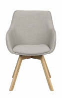 Armstoel \'Alison\' - Beige/eik