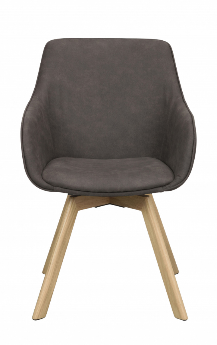 Armstoel \'Alison\' - Mörrå/eik in de groep Meubels / Zitmeubels / Stoelen bij Reforma (118090)