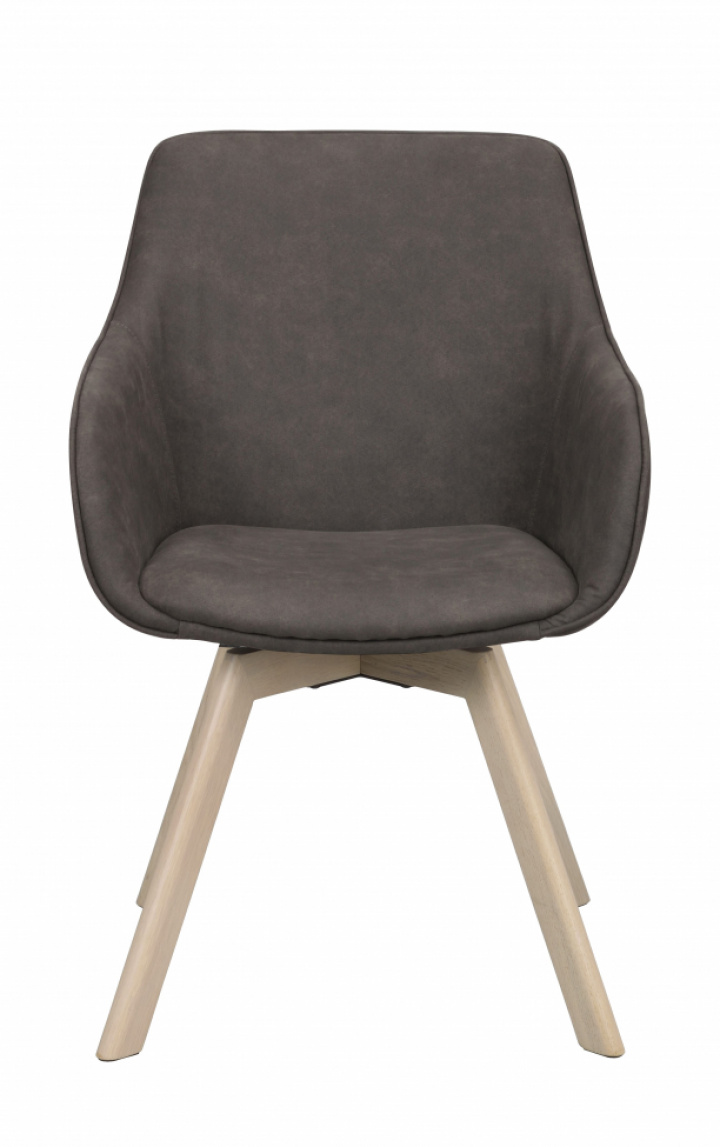 Armstoel \'Alison\' - Mörrå/witgepigmenteerd in de groep Meubels / Zitmeubels / Stoelen bij Reforma (118091)