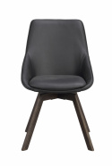 Stoel \'Alison\' Leer - Zwart/bruin