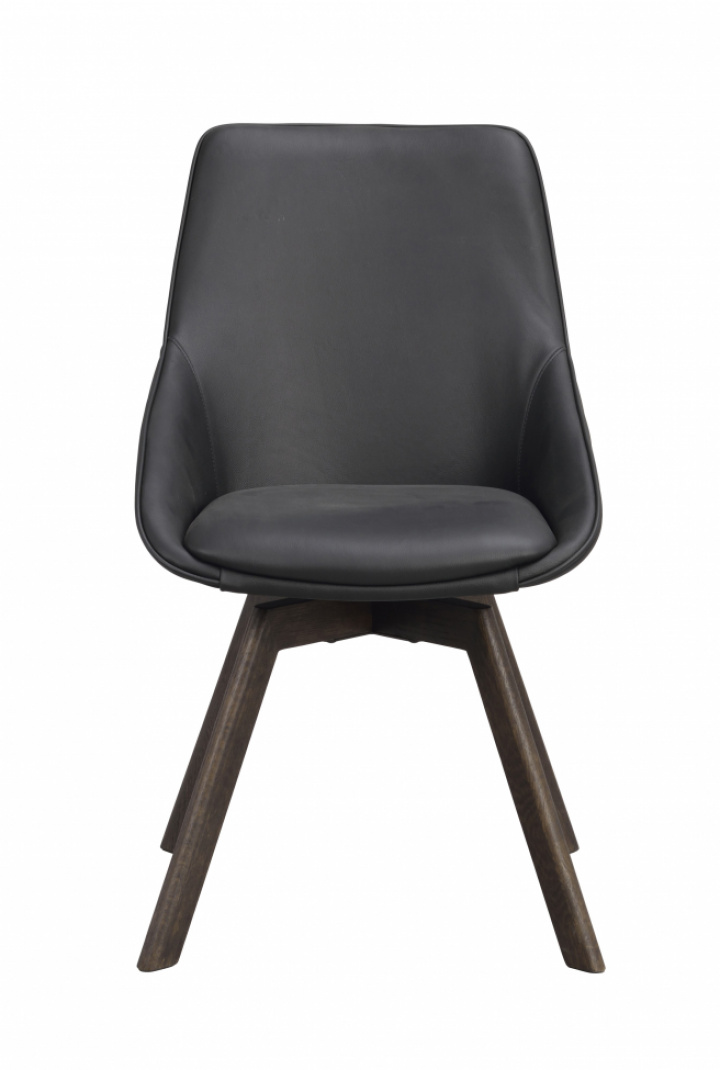 Stoel \'Alison\' Leer - Zwart/bruin in de groep Meubels / Zitmeubels / Stoelen bij Reforma (118132)