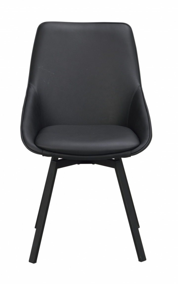 Stoel \'Alison\' Leer - Zwart in de groep Meubels / Zitmeubels / Stoelen bij Reforma (118133)