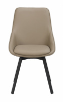 Stoel \'Alison\' Leer - Beige/zwart