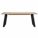 Eettafel \'Melville\' 210x95cm - Witgeolied Eiken/Zwart