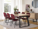Eettafel \'Melville\' 210x95cm - Witgeolied Eiken/Zwart