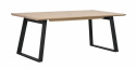 Eettafel \'Melville\' 210x95cm - Witgeolied Eiken/Zwart