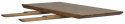 Uitschuifblad \'Melville\' 50x95cm - Bruin