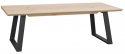 Salontafel \'Melville\' 140x65cm - Witgeolied Eiken/Zwart
