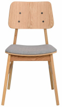 Stoel \'Nagano\' - Eiken/Lichtgrijs