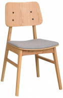 Stoel \'Nagano\' - Eiken/Lichtgrijs