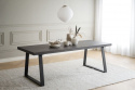 Eettafel \'Brooklyn\' 220x95cm - Donkerbruin/U-poot