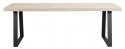 Eettafel \'Brooklyn\' 220x95cm - Witgeolied/Zwart U-poot