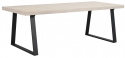 Eettafel \'Brooklyn\' 220x95cm - Witgeolied/Zwart U-poot