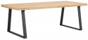 Eettafel \'Brooklyn\' 220x95cm - Eik/Zwart U-poot