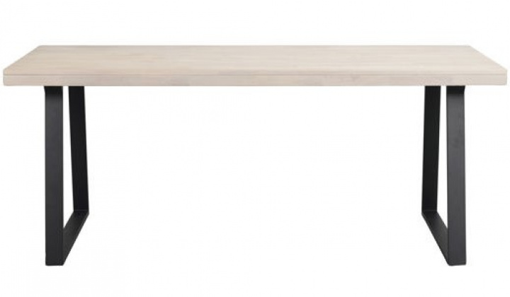 Eettafel \'Brooklyn\' 170x95cm - Witgeolied/Zwart U-poot in de groep Meubels / Tafels / Eettafel bij Reforma (119835)