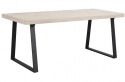 Eettafel \'Brooklyn\' 170x95cm - Witgeolied/Zwart U-poot