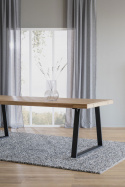 Eettafel \'Brooklyn\' 170x95cm - Natuurlijk/Zwart