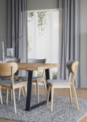 Eettafel \'Brooklyn\' 170x95cm - Natuurlijk/Zwart