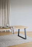 Eettafel \'Brooklyn\' 170x95cm - Natuurlijk/Zwart