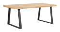 Eettafel \'Brooklyn\' 170x95cm - Natuurlijk/Zwart