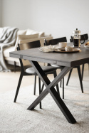 Eettafel \'Brooklyn\' 170x95cm - Donkerbruin/X-poot