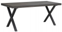 Eettafel \'Brooklyn\' 170x95cm - Donkerbruin/X-poot