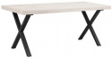 Eettafel \'Brooklyn\' 170x95cm - Witgeolied/Zwart X-poot