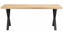 Eettafel \'Brooklyn\' 170x95cm - Eik/Zwart X-poot