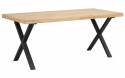 Eettafel \'Brooklyn\' 170x95cm - Eik/Zwart X-poot