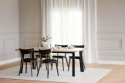 Eettafel \'Winnipeg\' 200x100cm - Witgeolied/ Zwart