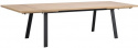 Eettafel \'Winnipeg\' 200x100cm - Witgeolied/ Zwart