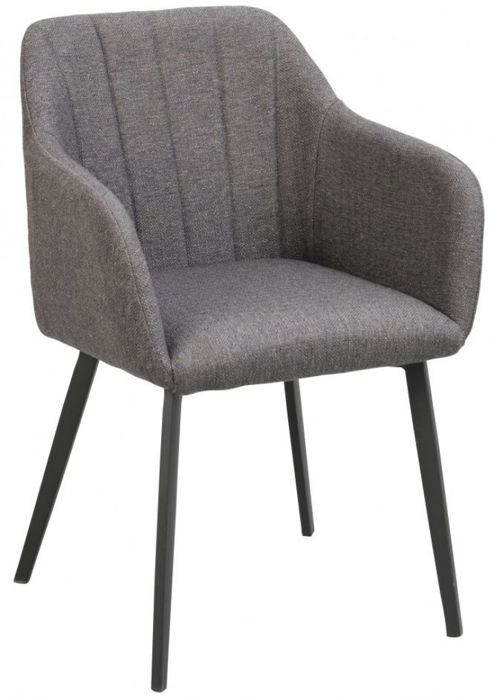 Armstoel \'Bolton\' - Grijs/Zwart in de groep Meubels / Zitmeubels / Stoelen bij Reforma (119934)