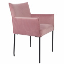 Fauteuil \'Dion\' - Velvet/Roze