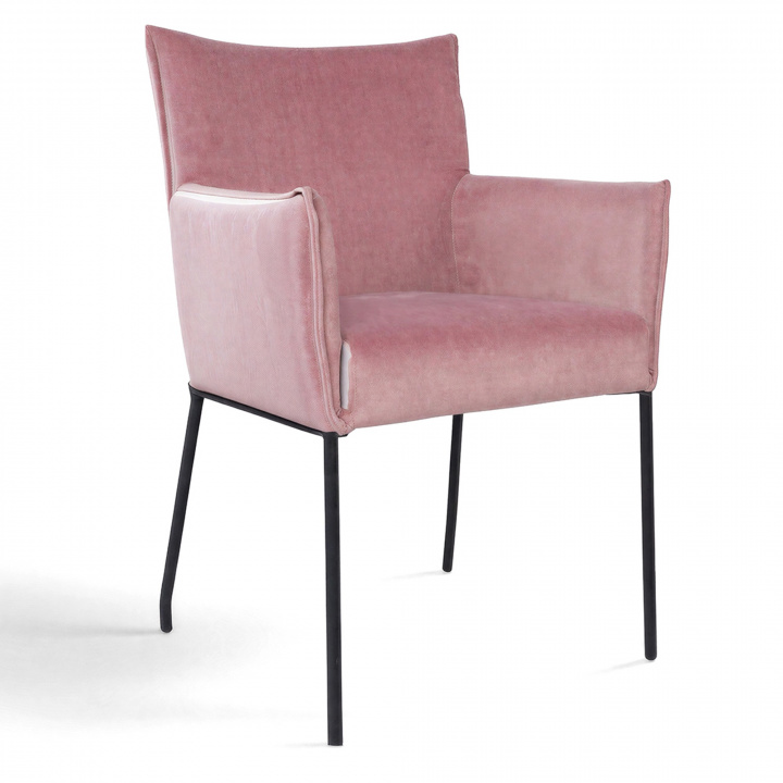 Fauteuil \'Dion\' - Velvet/Roze in de groep Meubels / Zitmeubels / Stoelen bij Reforma (1200180)