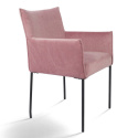 Fauteuil \'Dion\' - Velvet/Roze