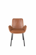 Stoel \'Brit\' - Leer/Bruin