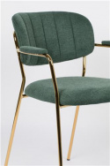 Stoel \'Jolien\' - Groen/Goud