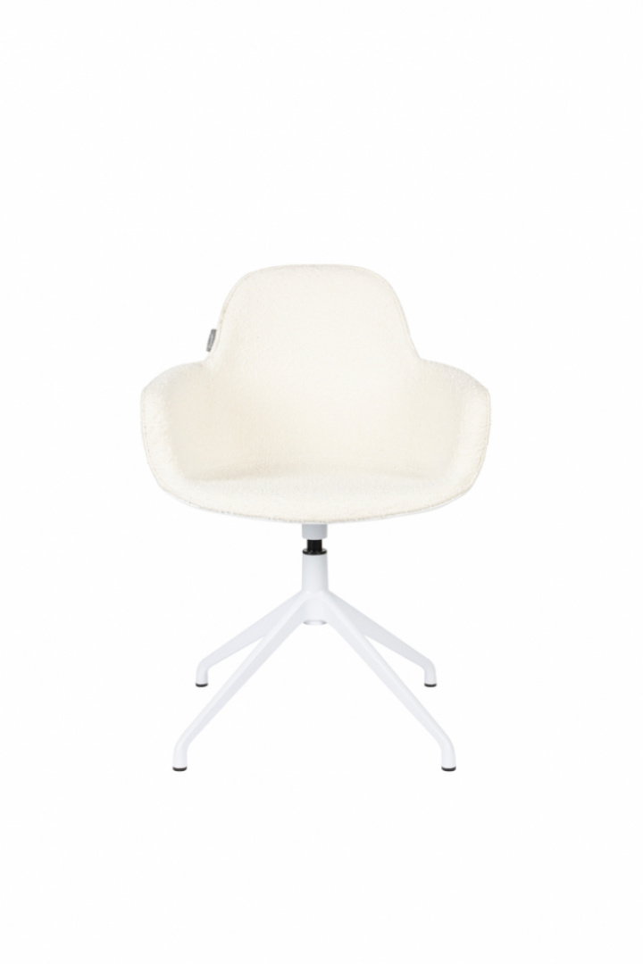 Stoel \'Albert\' draaistoel - Wit in de groep Meubels / Zitmeubels / Stoelen bij Reforma (1200232)
