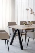 Eettafel \'Carradale\' 220x100cm - Witgepigmenteerd/V-poot