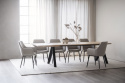 Eettafel \'Carradale\' 220x100cm - Witgepigmenteerd/V-poot