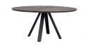 Eettafel \'Carradale\' Rond 150cm - Bruin/V-poot