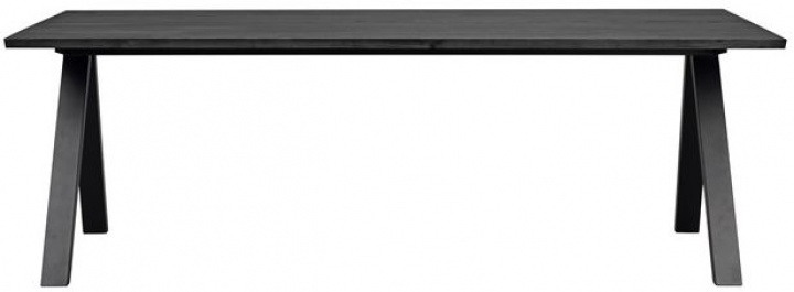Eettafel \'Carradale\' 220x100cm - Zwart/V-poot in de groep Meubels / Tafels / Eettafel bij Reforma (120326)