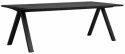 Eettafel \'Carradale\' 220x100cm - Zwart/V-poot